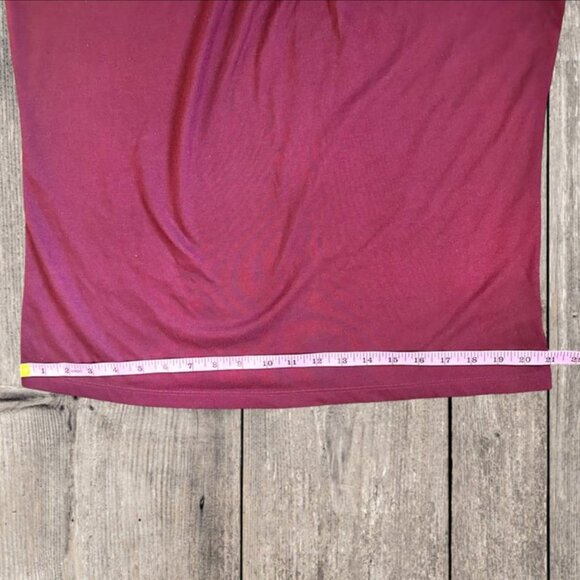 Croft & Barrow Burgundy Red Maroon Sequin Pleated Neckline Sleeveless Tank Top M - Picture 7 of 8